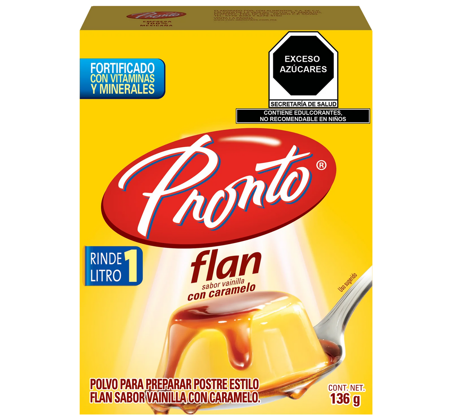 FLAN PRONTO CON CARAMELO 136G