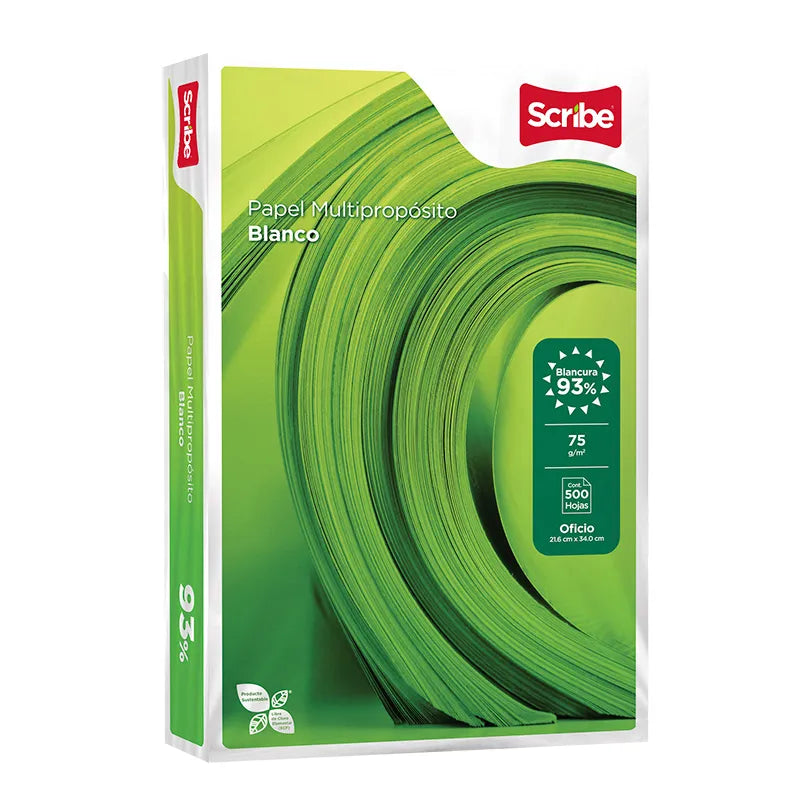 HOJA DE MAQUINA OFICIO SCRIBE CON 500