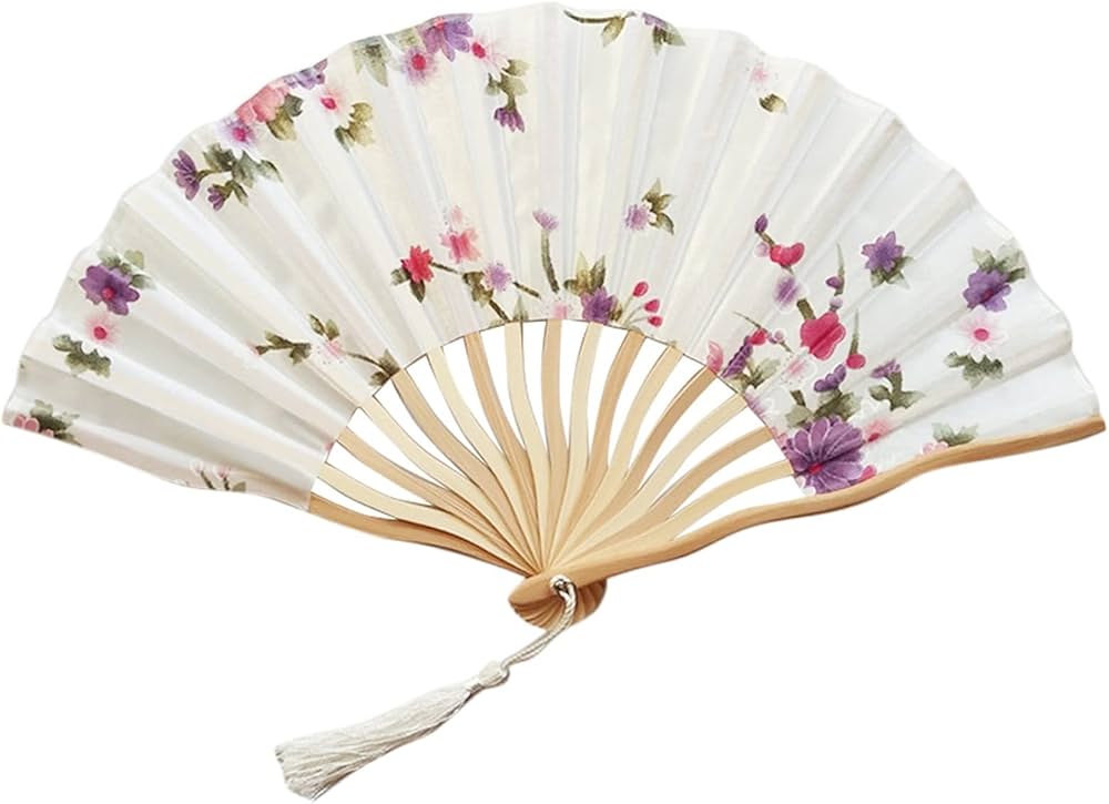 ABANICO PLASTICO FLORES
