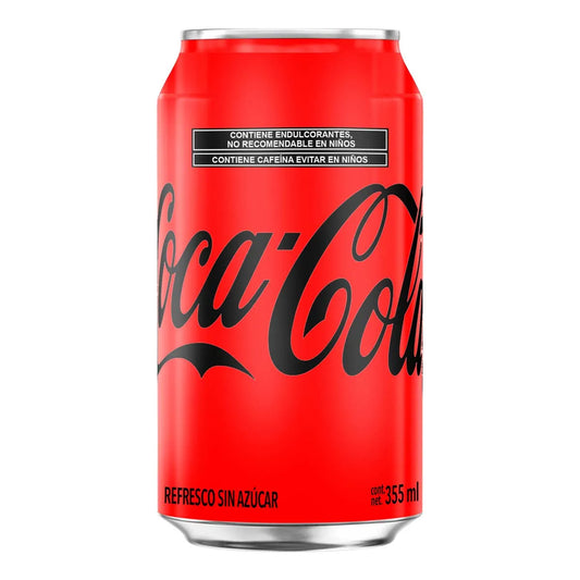 COCA-COLA SIN AZUCAR 355ML LATA